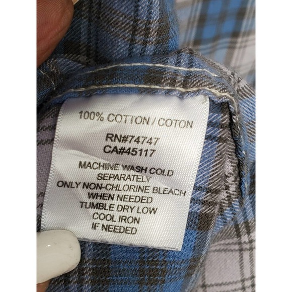 Urban Outfitter Mens Blue Cotton Collared Long Sleeve Buttons Down Shirt Size XL - Picture 9 of 11